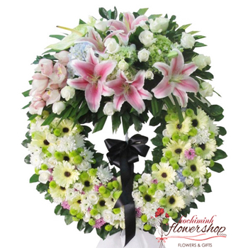 Sympathy flowers for funeral in Hochiminh city Vietnam