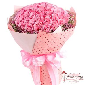 99 pink roses bouquet delivery hochiminh city
