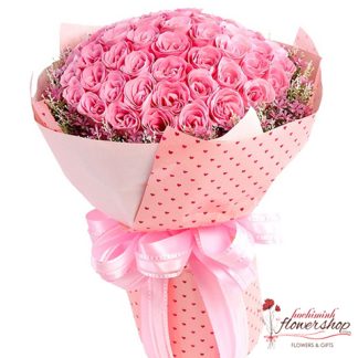 99 pink roses bouquet delivery hochiminh city