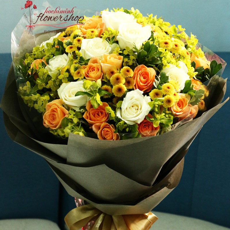 Mixed roses and daisied free delivery to hochiminh
