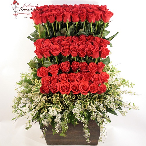 Order love flowers to hcm delivery sameday