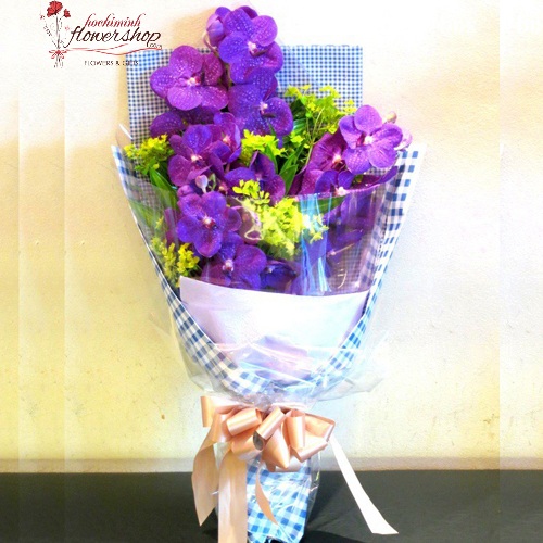 Send purple vanda orchid to hochiminh