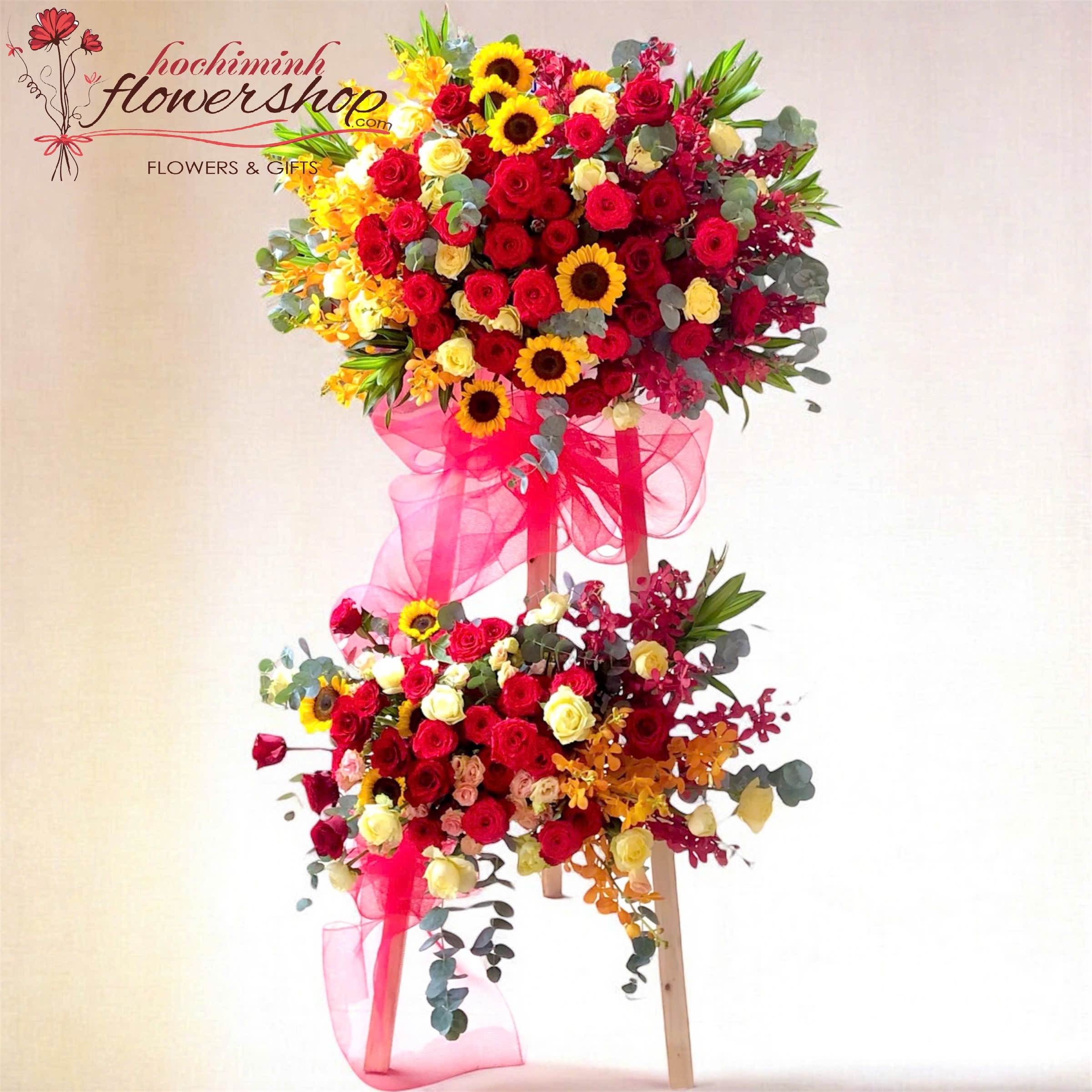 send opening flower stand to hochiminh