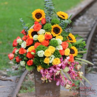 Basket flowers delivery in Hochiminh