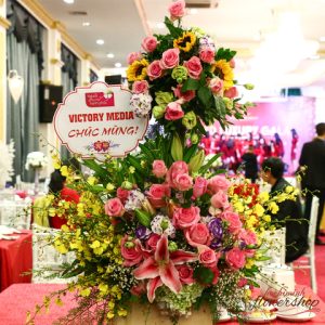 Congratulations flower basket to Hochiminh
