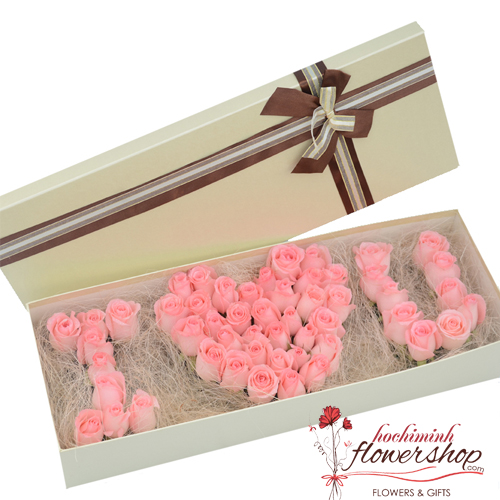 love flower box iloveyou
