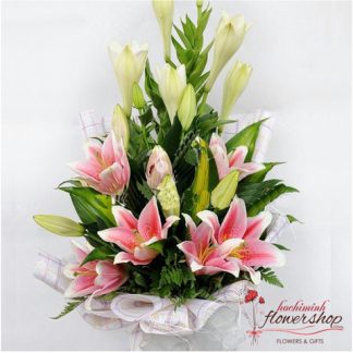 Pink lily flowers Hochiminh city