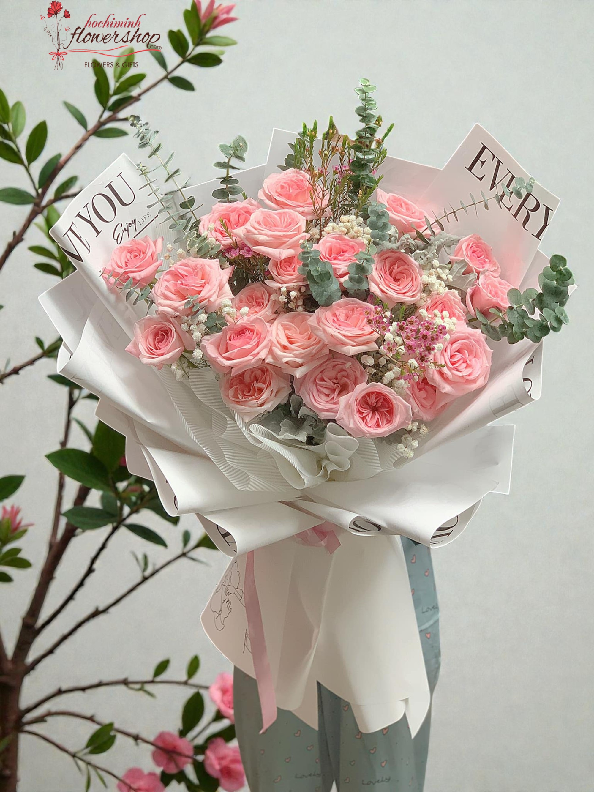 pink rose bouquet delivery sameday