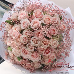 Pink roses bouquet in Hochiminh