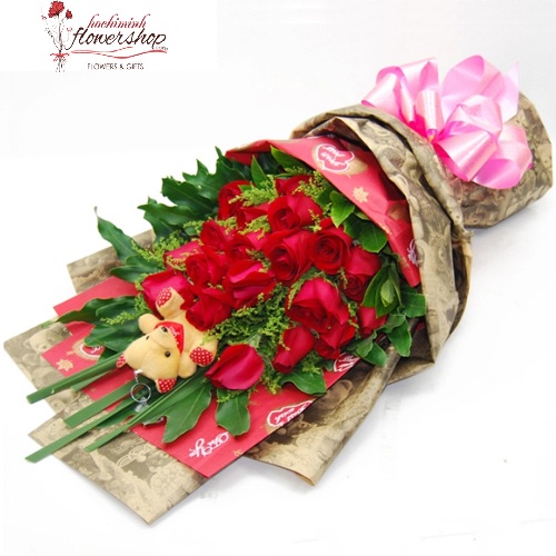 red rose bouquet delivery in hcm