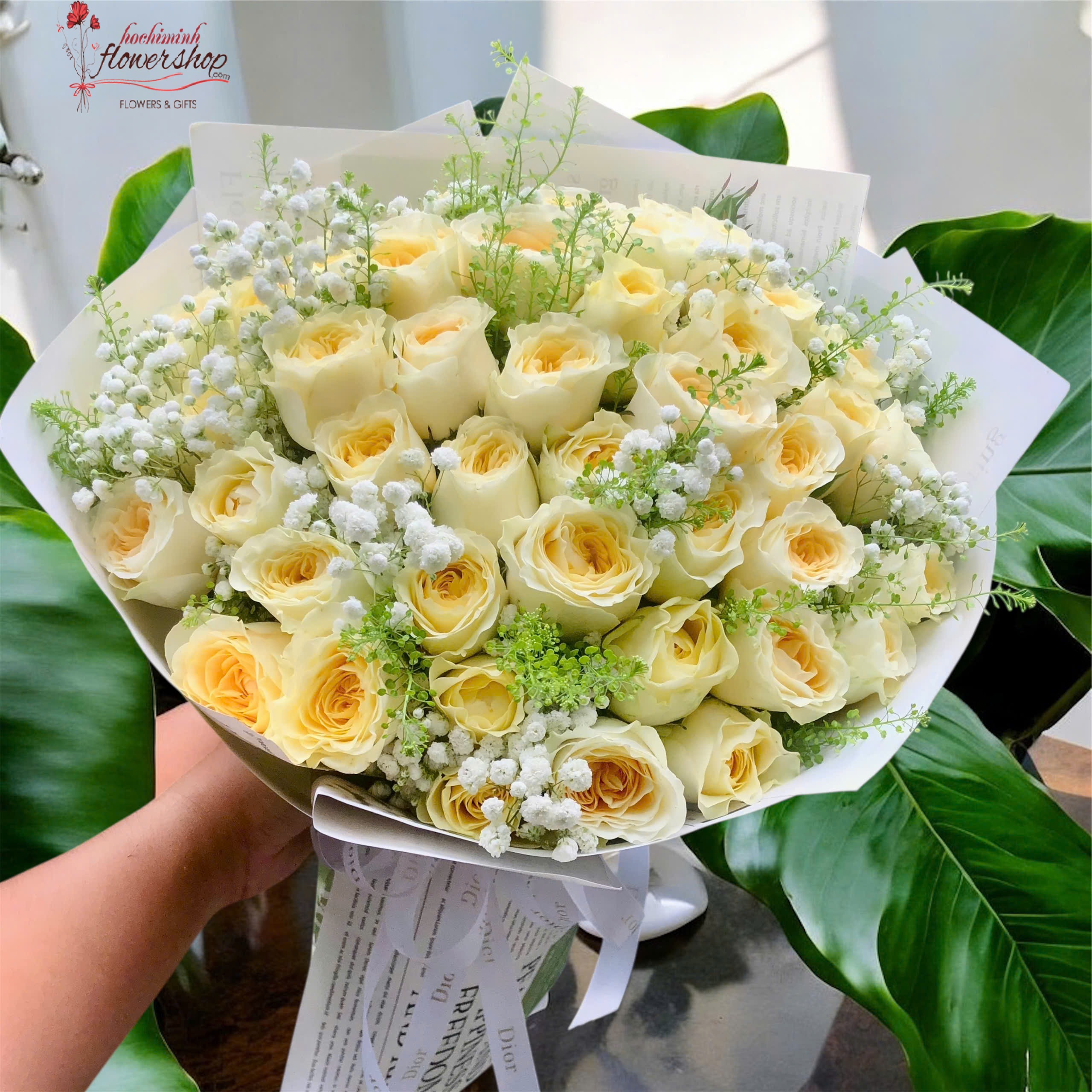 send yellow rose bouquet in hochiminh