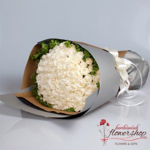 Send 99 White Rose To Hochiminh Vietnam