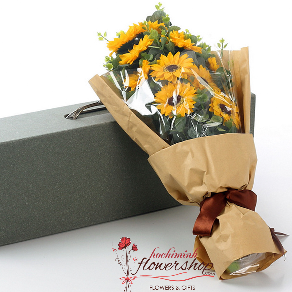 sunflower bouquet delivery in hochiminh 