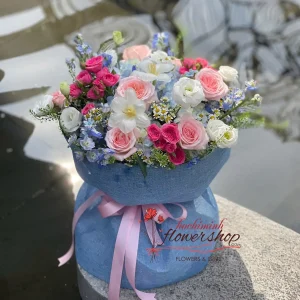 Mixed flower birthday bouquet Hochiminh